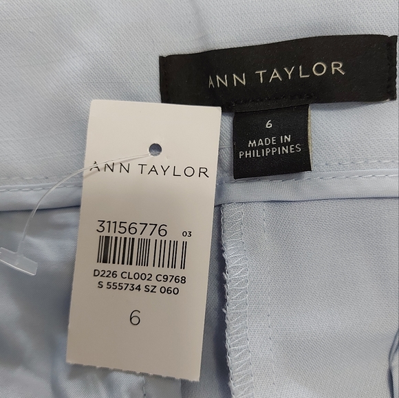 Ann Taylor The Paperbag Ankle Pant - light blue -NWT - Picture 6 of 13